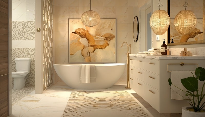 luxurious modern bathroom